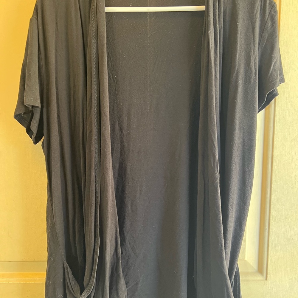 Maurices Black Open-Front Cardigan